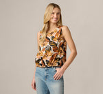 Bubble Hem Tank Top In Cream Tapenade Floral 3