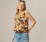Bubble Hem Tank Top In Cream Tapenade Floral 1