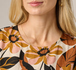 Bubble Hem Tank Top In Cream Tapenade Floral 5