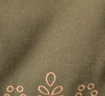 Embroidered Pintuck Keyhole Tank Top In Olive Tree Taos Taupe 7