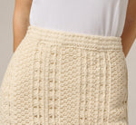 Cable Crochet Fringe Short Skirt In Cream 3