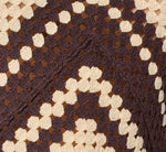 Open Crochet Knit Tank Top In Chocolate Cream 7