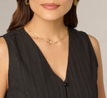 Textured Cotton Ruffle Vest Top In Black 4
