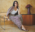 Pull On Cropped Wide Leg Pant In Chocolate Patchwork Stripe 1
