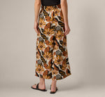 Pull On Cropped Wide Leg Pant In Cream Tapenade Floral 5