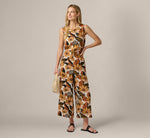 Pull On Cropped Wide Leg Pant In Cream Tapenade Floral 1