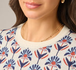 Long Sleeve Jacquard Pullover Sweater In Rustic Clay Floral 4