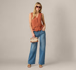 Floral Embroidered Lace Vest Top In Maple 5
