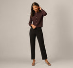 Straight Leg Stretch Ponte Pant In Black 1