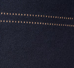 Contrast Stitch Knit Midi Skirt In Navy Khaki 6