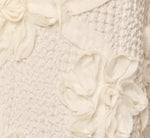 Long Sleeve Floral Embroidery Textured Blouse In Cream 7