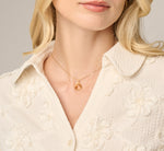 Long Sleeve Floral Embroidery Textured Blouse In Cream 4