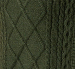 Tie Neck Whipstitch Cable Knit  Sweater Vest In Jungle Green Black 8