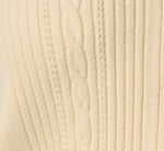 Cable Knit Crochet Peter Pan Collar Cardigan Sweater In Cream 7