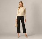 Cable Knit Crochet Peter Pan Collar Cardigan Sweater In Cream 2