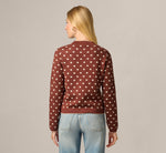 Long Sleeve Crew Neck Cardigan Sweater In Hazelnut Cream 6
