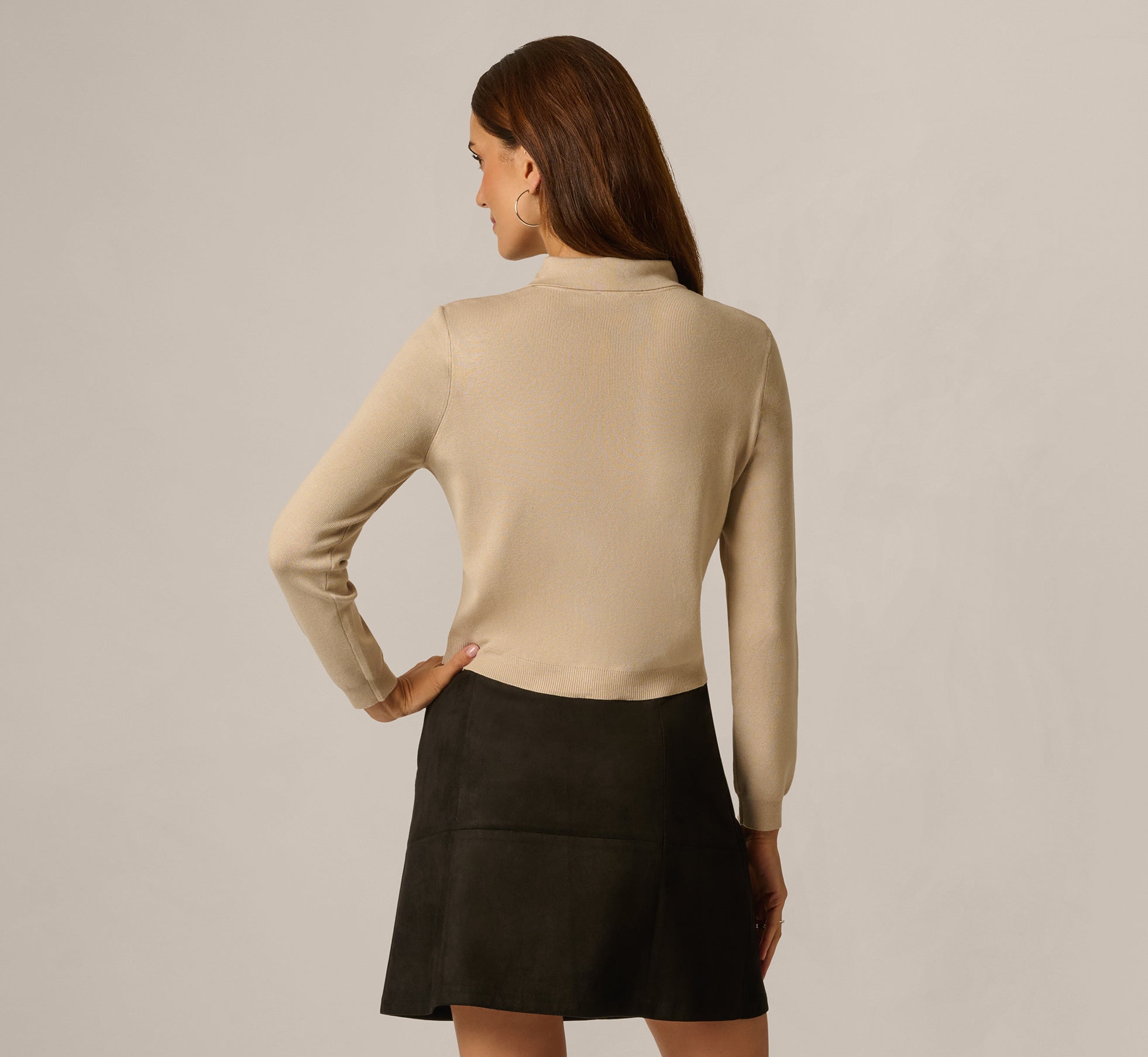 Beige Long Sleeve Lace - Adrianna Papell