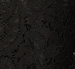 Long Sleeve Satin Trim Sheer Lace Blouse In Black 7
