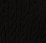 Short Sleeve Cable Knit Contrast Pearly Collar Sweater In Black Ivory 8