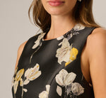 Sleeveless Brocade Top In Brocade Floral 4