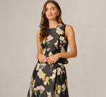 Sleeveless Brocade Top In Brocade Floral 1