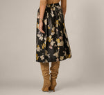 Pleated Brocade Midi Skirt In Brocade Floral 5