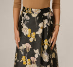 Pleated Brocade Midi Skirt In Brocade Floral 3
