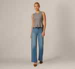 Pearly Beaded Sweater Knit Peplum Top In Dark Heather 2