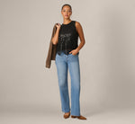 Scalloped Sequin Beaded Tank Top In Black 2