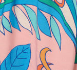 Long Sleeve Retro Printed A Line Dress In Peach Multi 7