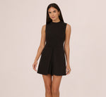 Sleeveless Romper With Peplum Hem In Black 2