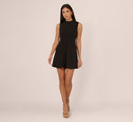 Sleeveless Romper With Peplum Hem In Black 7