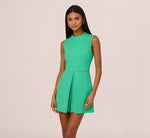 Sleeveless Romper With Peplum Hem In Flora Green 2