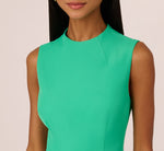 Sleeveless Romper With Peplum Hem In Flora Green 3