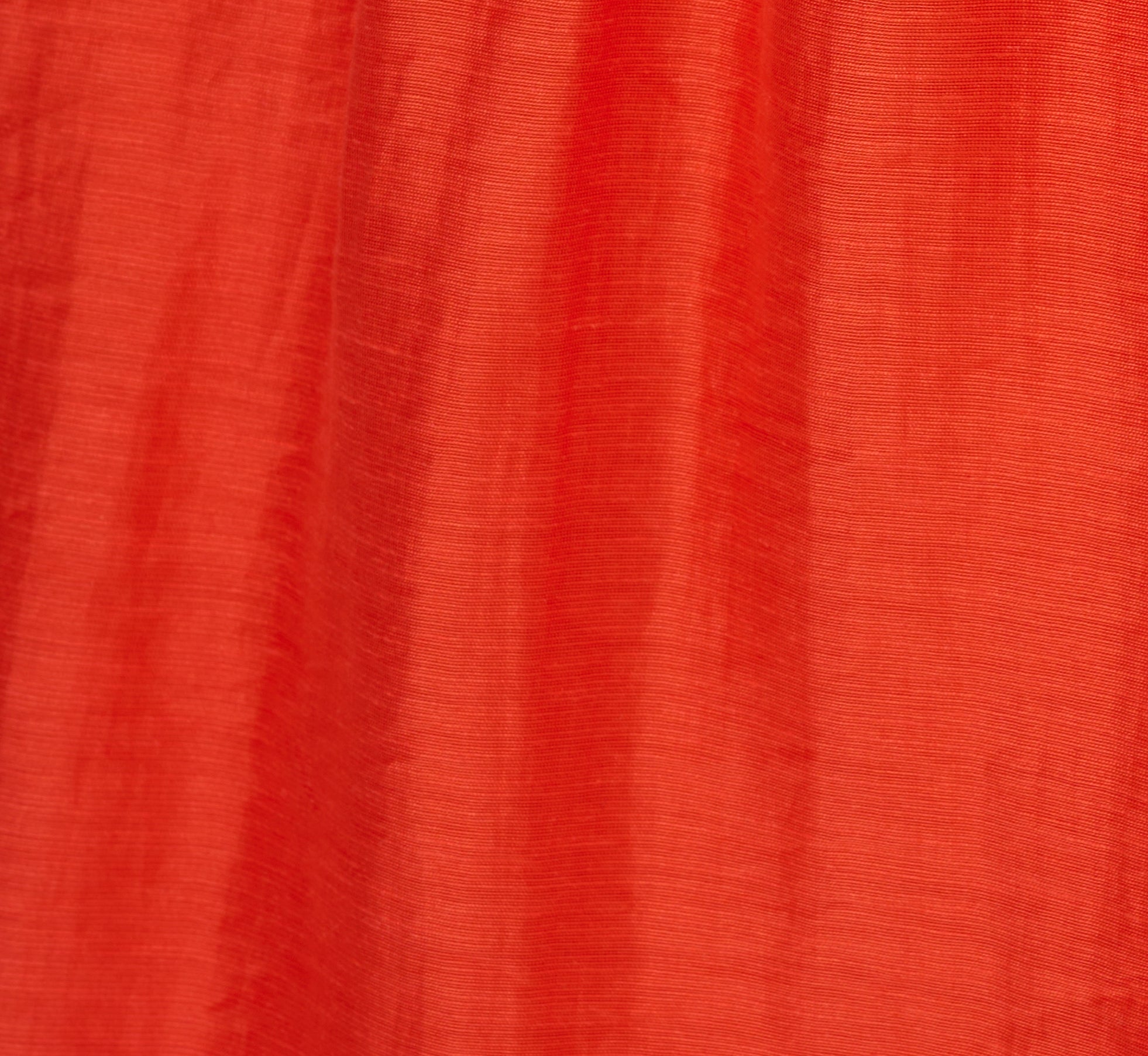 Shirred Fit And Flare Dress With Puff Short Sleeves In Orange Spice 1