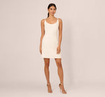 Tweed Pearl Short Dress In Ivory 8