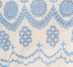 Plus Size Long Sleeve Flounce Eyelet Shirt Dress In Light Blue Ivory 6