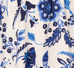 Plus Size Sleeveless Ruffle Collar Printed Midi Dress In White Blue Multi 6