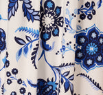 Sleeveless Ruffle Collar Printed Midi Dress In White Blue Multi 6