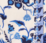 Long Sleeve Tie Front Floral Romper In White Blue Multi 7