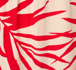 Beaded Strap Palm Leaf Flounce Sundress In Red Ivory 7