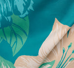 Short Sleeve Tropical Floral Short Wrap Dress In Blue Multi 7