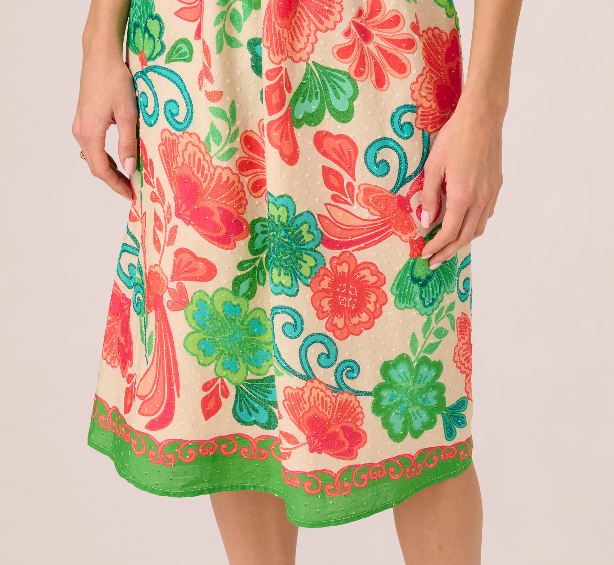 Asha Midi Sundress In Multi Floral
