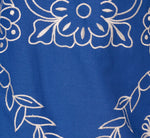 Long Sleeve Embroidered Cotton Mini Dress In Blue White 6