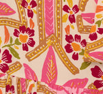 Long Sleeve Printed Short Flounce Dress In Pink Multi 6