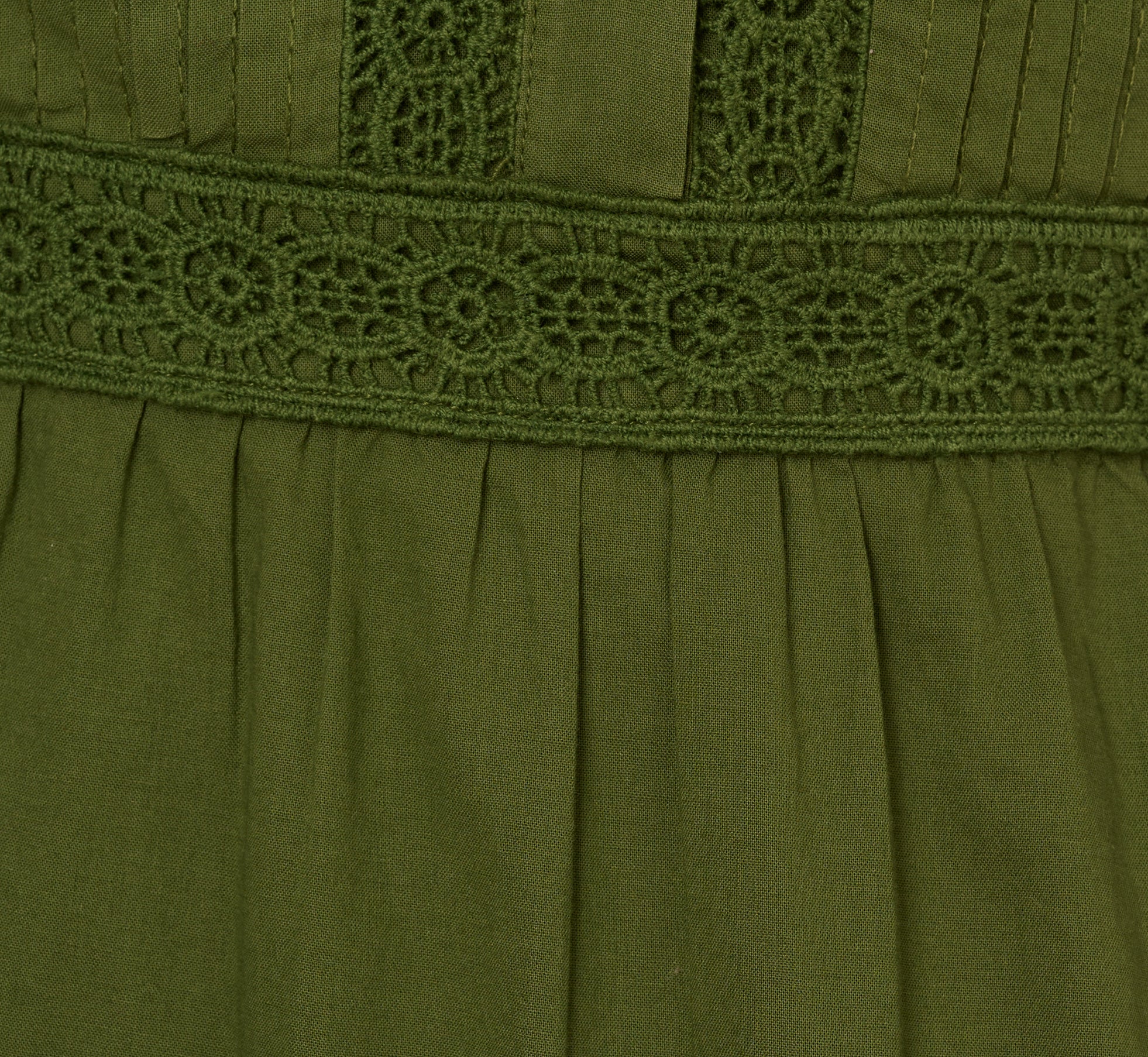 open lace back dress Olive Green Flutter Sleeve Lace Short Cotton Dress