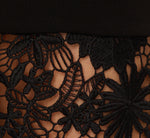 Sleeveless Lace Hem Midi Sheath Dress In Black 7