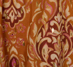 Bishop Sleeve Metallic Paisley A Line Dress In Brown Multi 7