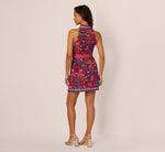 Sleeveless Paisley Wrap Skirt Short Dress In Brown Multi 6