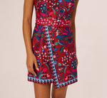 Sleeveless Paisley Wrap Skirt Short Dress In Brown Multi 5